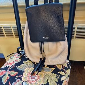 Kate Spade cream and black backpack